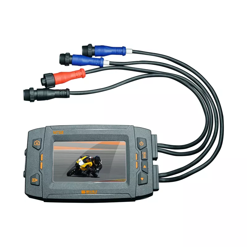 IP65 waterdichte motorfiets-dashcam met dubbele lens